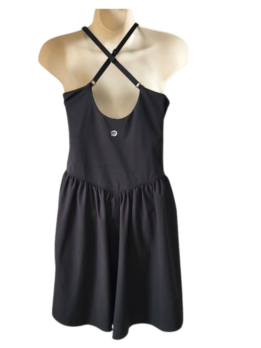 IUGA Black Athletic Romper With Padded Bra & Built-In Shorts - Women's 2X
